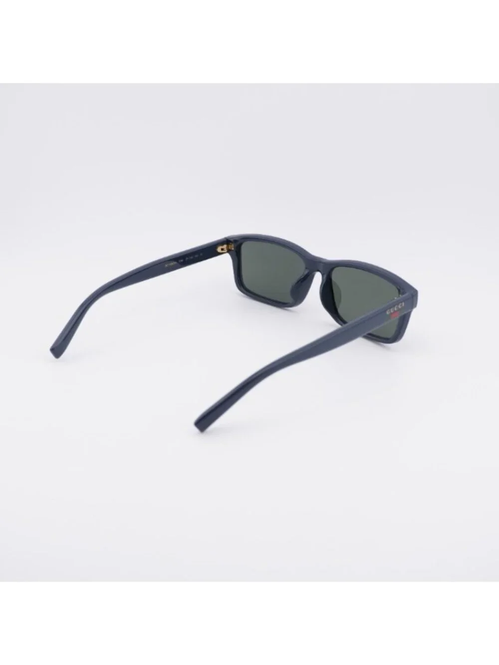 Gucci GG1986SA 004 Sunglasses Blue Rectangle Frame, Grey Lenses
